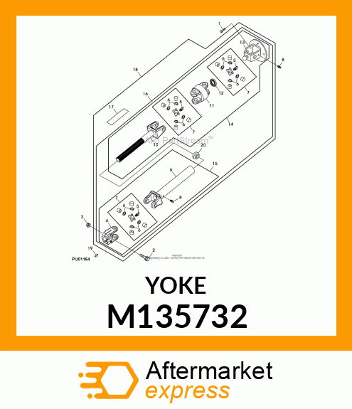 YOKE, DRIVESHAFT M135732