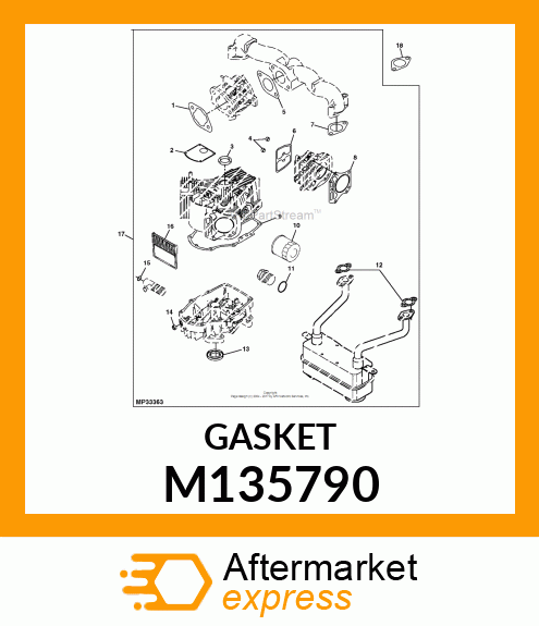 GASKET, MUFFLER M135790