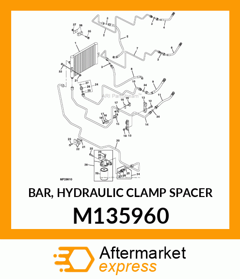 BAR, HYDRAULIC CLAMP SPACER M135960