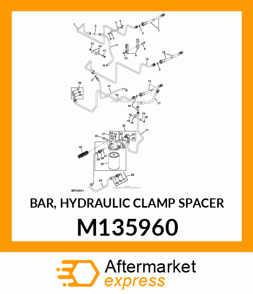 BAR, HYDRAULIC CLAMP SPACER M135960