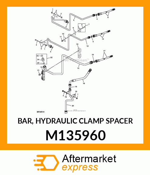 BAR, HYDRAULIC CLAMP SPACER M135960