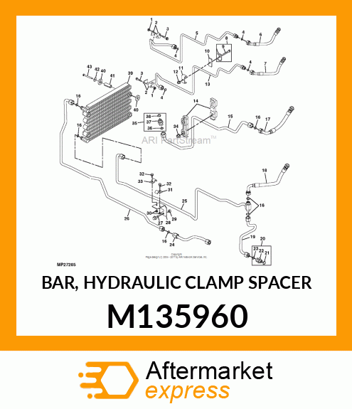 BAR, HYDRAULIC CLAMP SPACER M135960