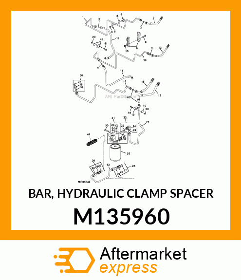 BAR, HYDRAULIC CLAMP SPACER M135960