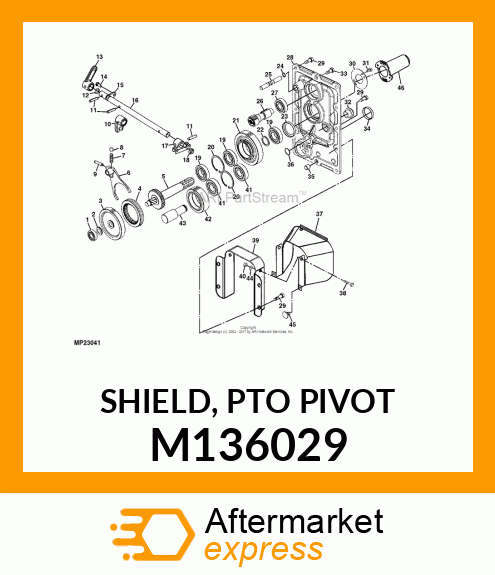SHIELD, PTO PIVOT M136029