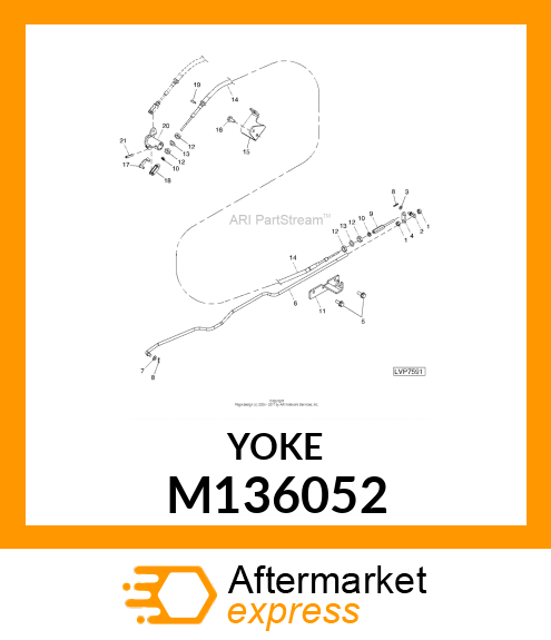 YOKE, CLEVIS, REMOTE SCV M136052