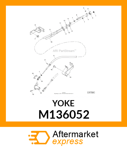 YOKE, CLEVIS, REMOTE SCV M136052