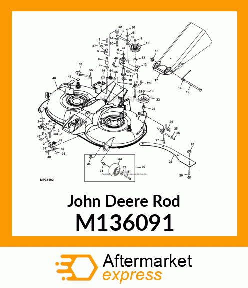 ROD, ROD, BRAKE M136091