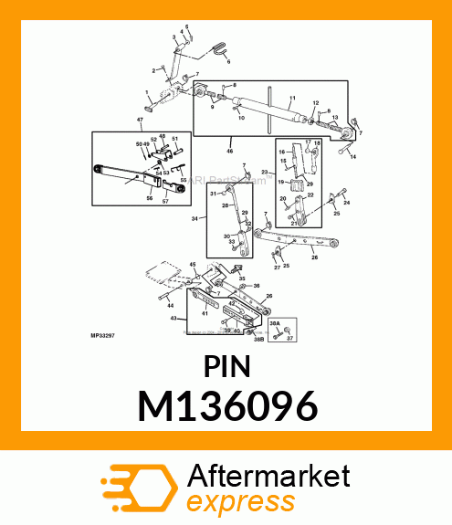 PIN FASTENER, PIN, CLEVIS M136096