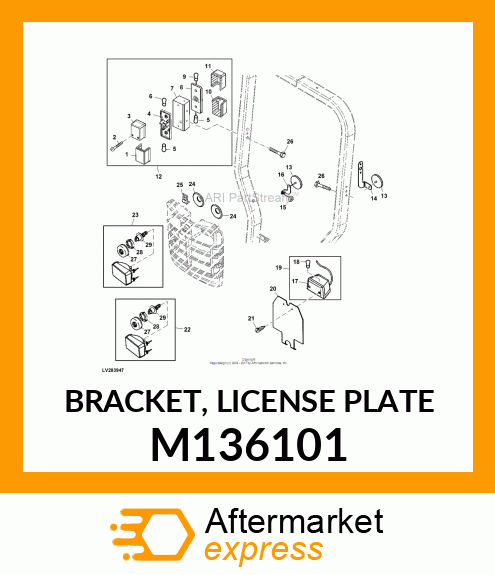 BRACKET, LICENSE PLATE M136101