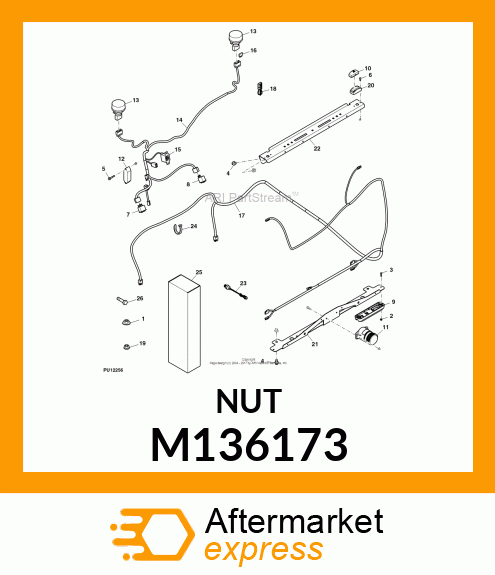 LOCKNUT, FLANGED, M4X.7 M136173