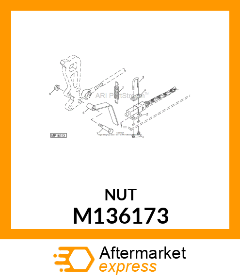 LOCKNUT, FLANGED, M4X.7 M136173