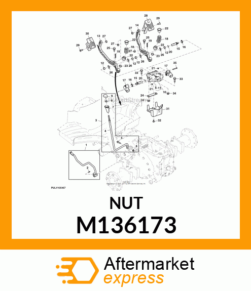 LOCKNUT, FLANGED, M4X.7 M136173