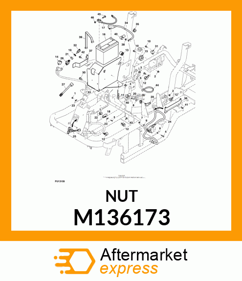 LOCKNUT, FLANGED, M4X.7 M136173