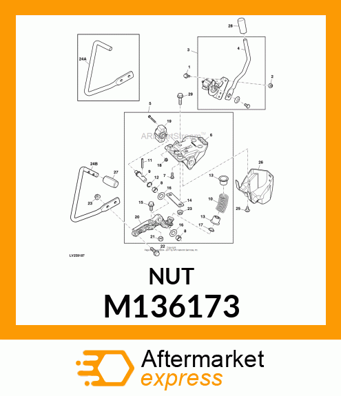 LOCKNUT, FLANGED, M4X.7 M136173