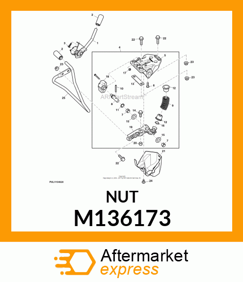 LOCKNUT, FLANGED, M4X.7 M136173