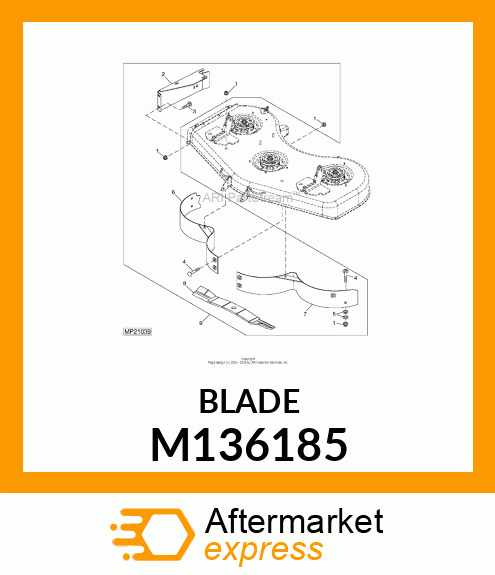 BLADE, MULCHING (48" COMMERCIAL) M136185