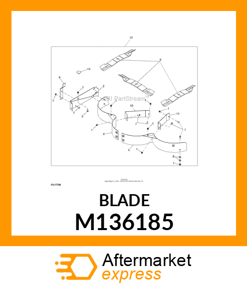 BLADE, MULCHING (48" COMMERCIAL) M136185