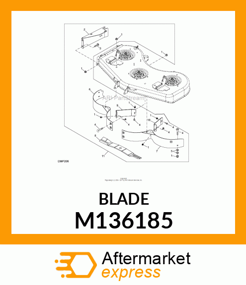 BLADE, MULCHING (48" COMMERCIAL) M136185