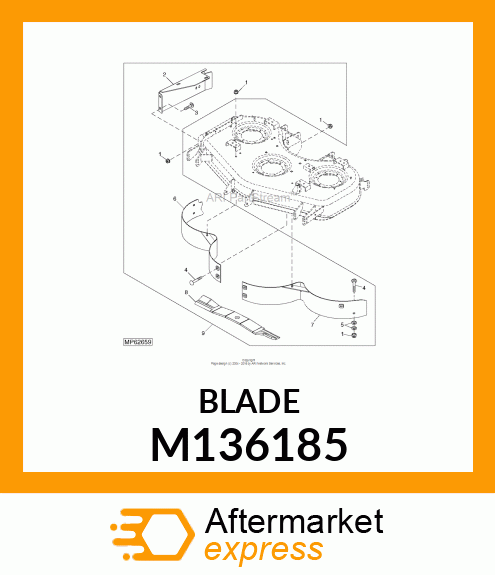 BLADE, MULCHING (48" COMMERCIAL) M136185