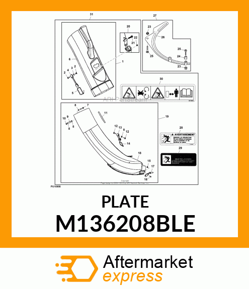 KIT, BLOWOUT 42C DECK M136208BLE