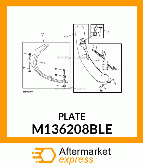 KIT, BLOWOUT 42C DECK M136208BLE