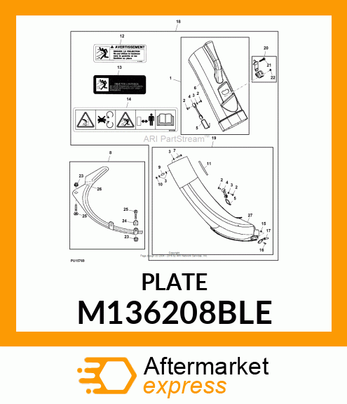 KIT, BLOWOUT 42C DECK M136208BLE