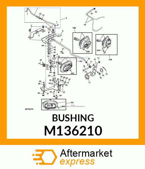 BUSHING, GAGE WHEEL ARM M136210