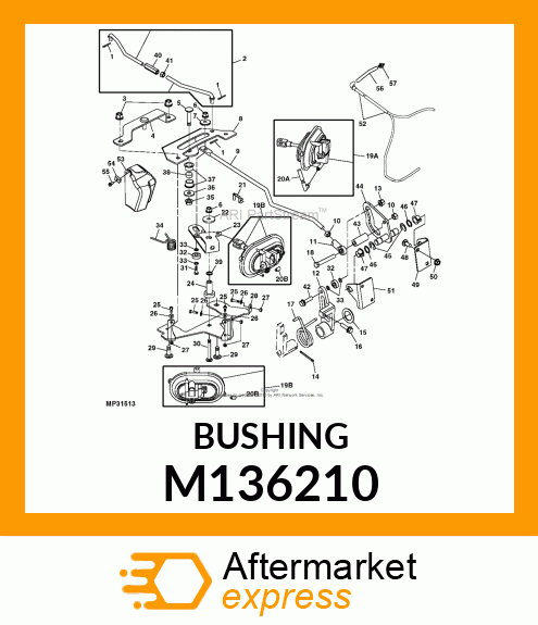 BUSHING, GAGE WHEEL ARM M136210