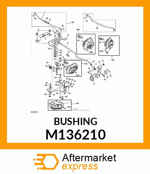 BUSHING, GAGE WHEEL ARM M136210