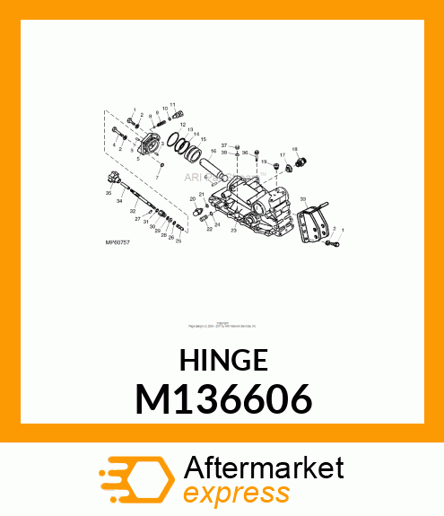 HINGE, POS. CENTER LINK M136606