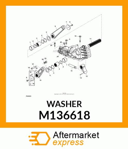 WASHER, RH RETAINING M136618