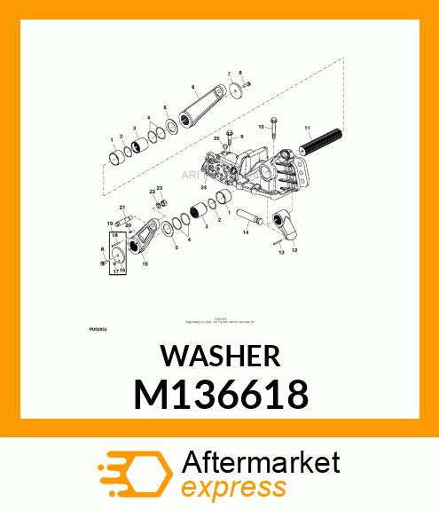 WASHER, RH RETAINING M136618