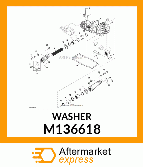 WASHER, RH RETAINING M136618