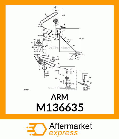 ARM, JACKSHEAVE(M114326 PAINTED) M136635