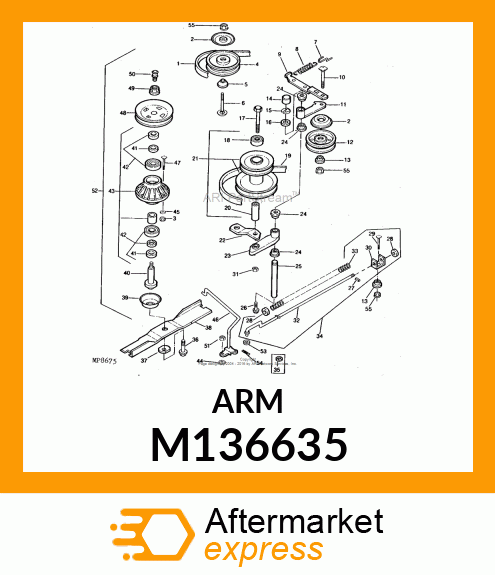 ARM, JACKSHEAVE(M114326 PAINTED) M136635