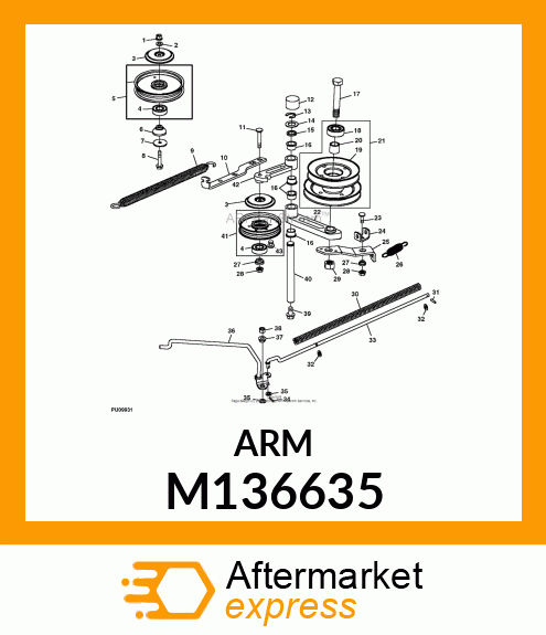 ARM, JACKSHEAVE(M114326 PAINTED) M136635