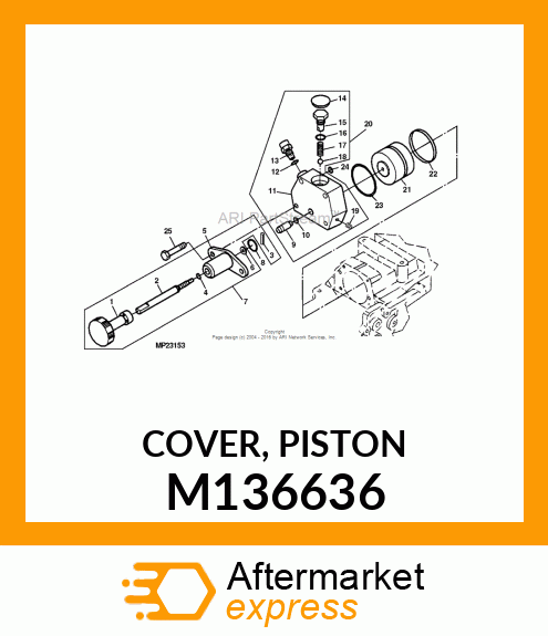 COVER, PISTON M136636