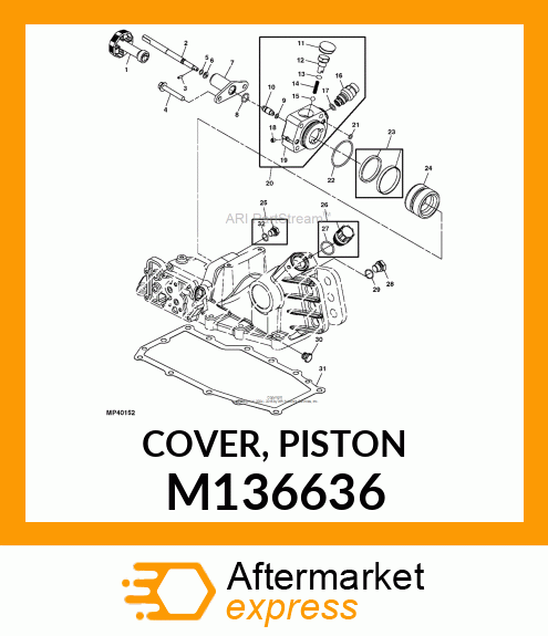 COVER, PISTON M136636