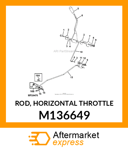 ROD, HORIZONTAL THROTTLE M136649