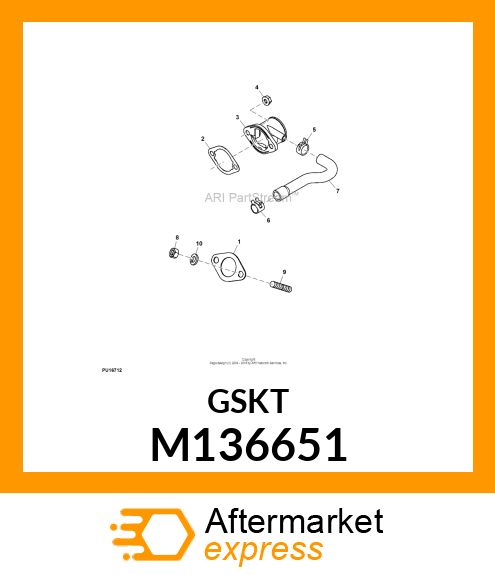 GASKET, GASKET, MUFFLER M136651