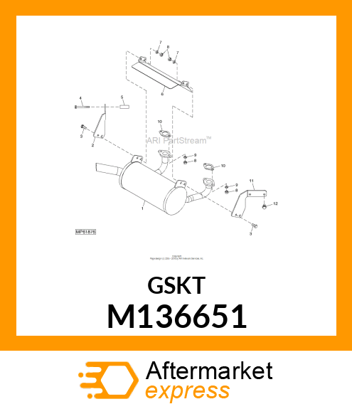 GASKET, GASKET, MUFFLER M136651