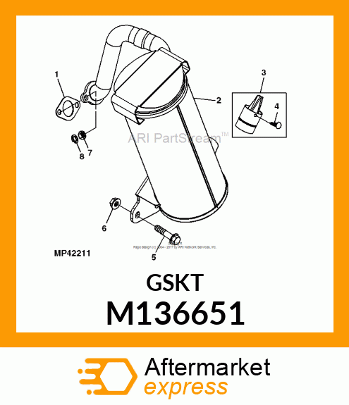 GASKET, GASKET, MUFFLER M136651