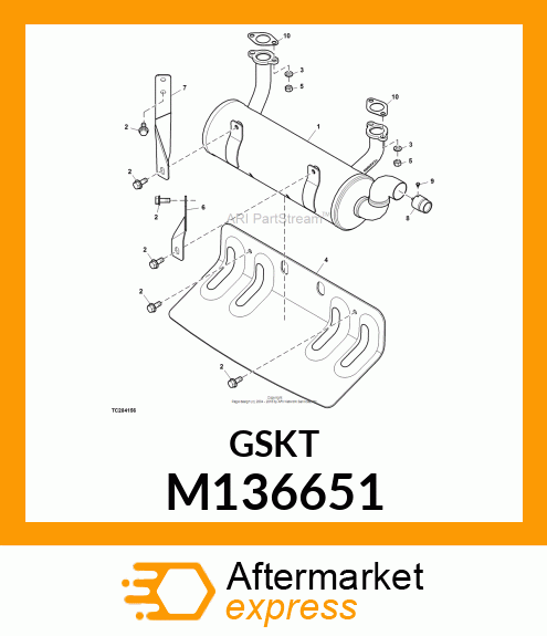 GASKET, GASKET, MUFFLER M136651