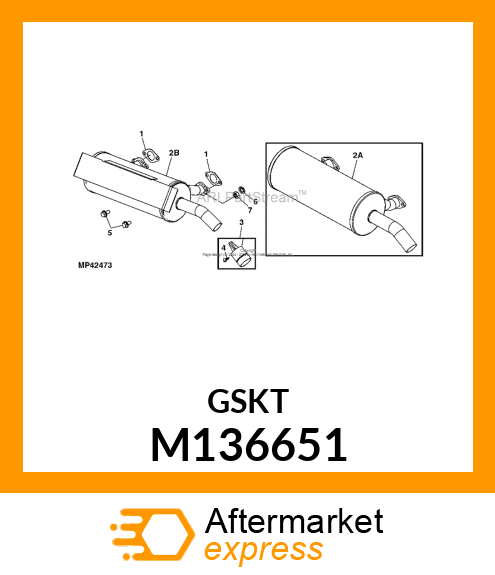 GASKET, GASKET, MUFFLER M136651