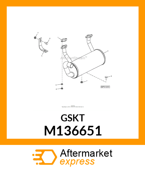 GASKET, GASKET, MUFFLER M136651