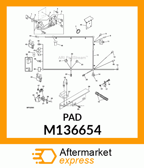 SEAL FOAM SPACER M136654