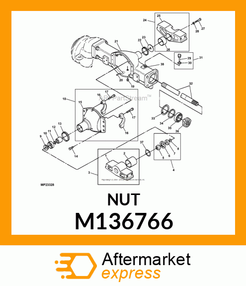 NUT, PINION M136766