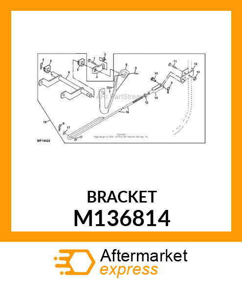 BRACKET, BRACKET, FRONT LIFT SHAFT M136814