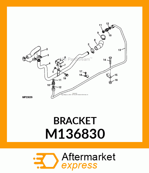 BRACKET, IMPLEMENT PUMP SUPPORT M136830