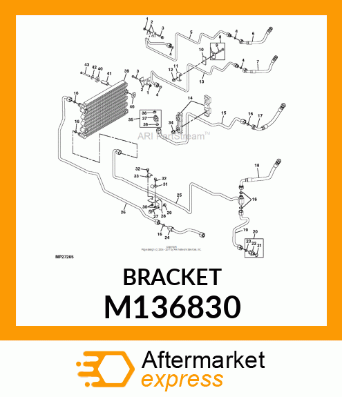 BRACKET, IMPLEMENT PUMP SUPPORT M136830